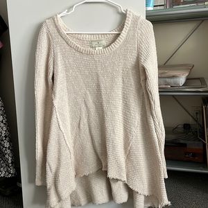 white sweater flowy tunic